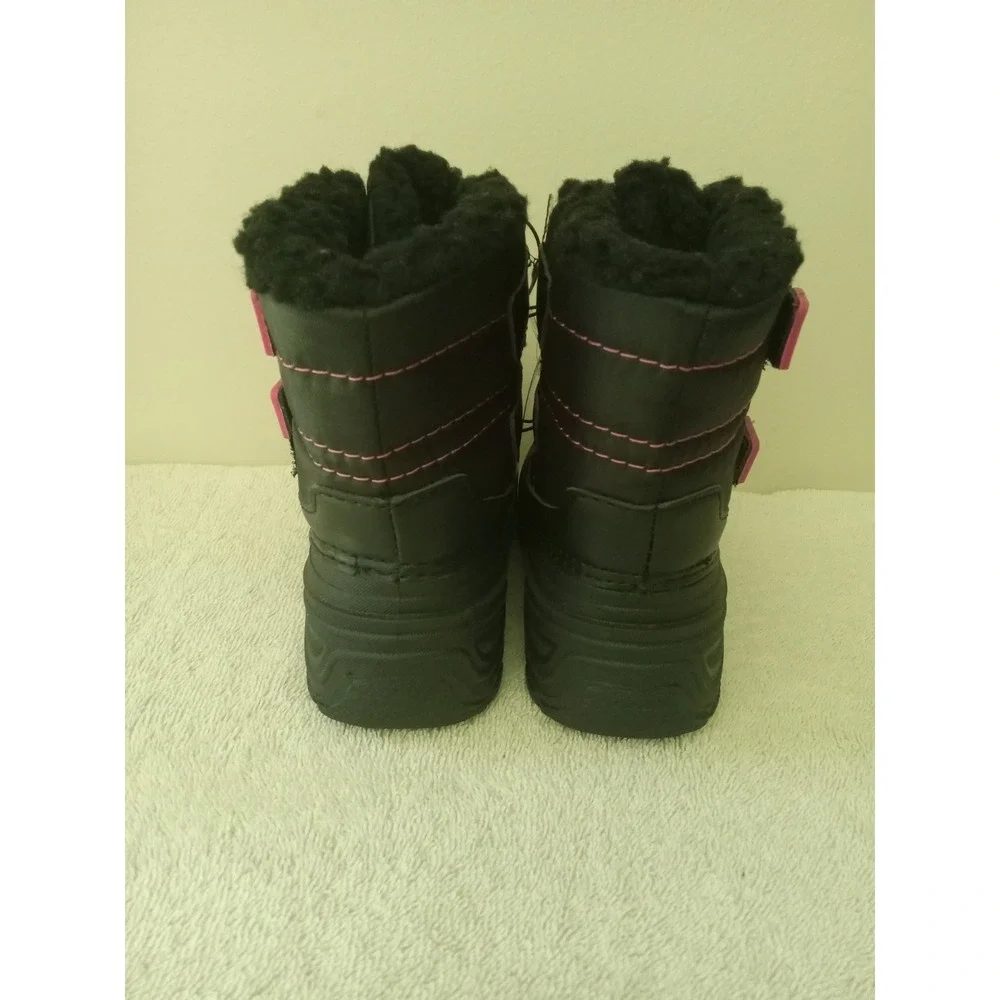Wonder Nation Size 10 Girls Temperature Rated Winter Boots black pink NWT